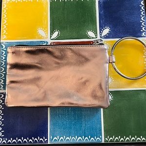 Wild Fable Pink Metallic Wristlet Purse NWOT